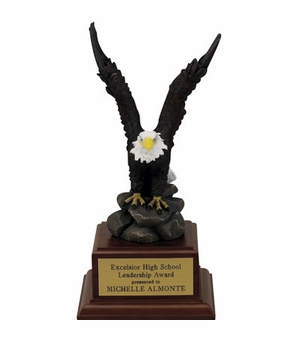 9 INCH EAGLE TROPHY, HAND PAINTED
