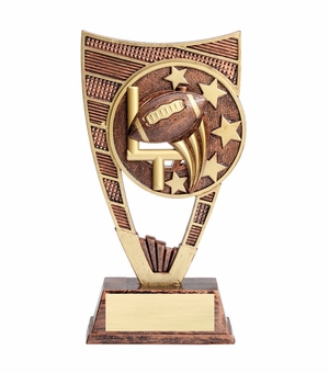 9 INCH FOOTBALL SPORT THEME TROPHY WITH WEIGHTED PLASTIC