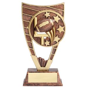 9 INCH FOOTBALL SPORT THEME TROPHY WITH WEIGHTED PLASTIC