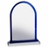 9 INCH GLASS ARCH AWARD WITH BLUE TRIM