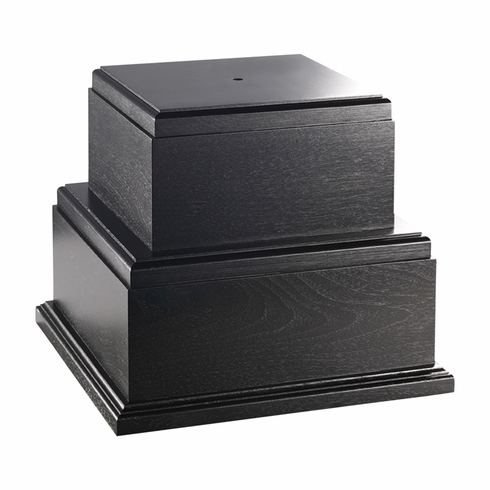 9 INCH HEIGHT LARGE BLACK WOOD TROPHY BASE FOR PERPETUAL TROPHY