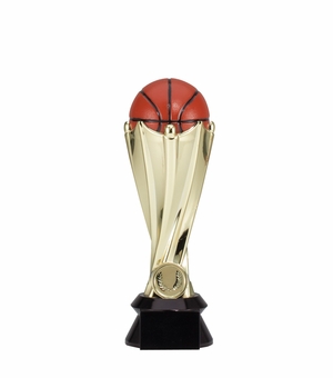 9 INCH PLASTIC SCULTURED BASKETBALL TROPHY