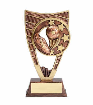 9 INCH SOCCER SPORT THEME TROPHY WITH WEIGHTED PLASTIC