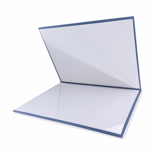 9 x 11-3/4 INCH BLUE CERTIFICATE HOLDER WITH 4 INCH UNITED STATES NAVY INSIGNIA MEDALLION 