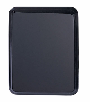 9 X 12 BLACK PIANO FINISH PLAQUE, ROUNDED CORNERS