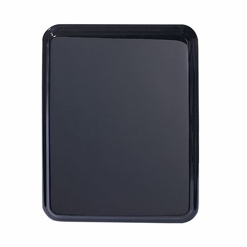9 X 12 BLACK PIANO FINISH PLAQUE, ROUNDED CORNERS
