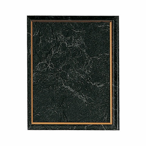 9 X 12 BLACK PLAQUE GOLD EDGE
