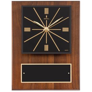 9 x 12 CLOCK PLAQUE IN GENUINE WALNUT