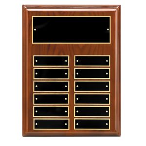 9 x 12 GENUINE WALNUT PIANO FINISH PERPETUAL PLAQUE