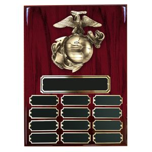 9 X 12 INCH U. S. MARINE CORPS PERPETUAL PLAQUE