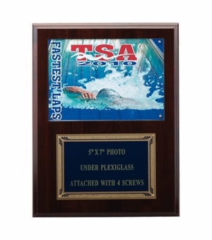 9 X 12 INCH PHOTO PLAQUE HOLDS 5X7 PHOTO - PLATE COLOR OPTIONS
