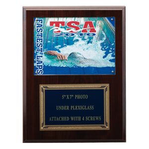9 X 12 INCH PHOTO PLAQUE HOLDS 5X7 PHOTO - PLATE COLOR OPTIONS
