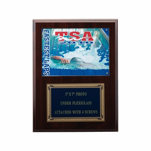9 X 12 INCH PHOTO PLAQUE HOLDS 5X7 PHOTO - PLATE COLOR OPTIONS