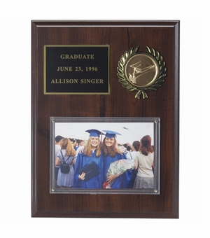 9 X 12 INCH PHOTO PLAQUE WITH BLACK PLATE TAKES INSERT