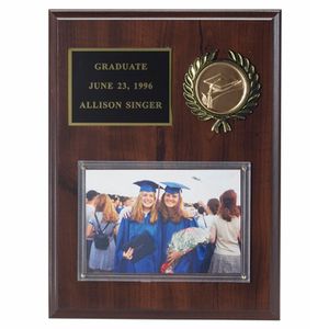 9 X 12 INCH PHOTO PLAQUE WITH BLACK PLATE TAKES INSERT