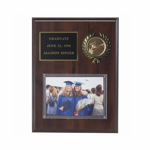 9 X 12 INCH PHOTO PLAQUE WITH BLACK PLATE TAKES INSERT
