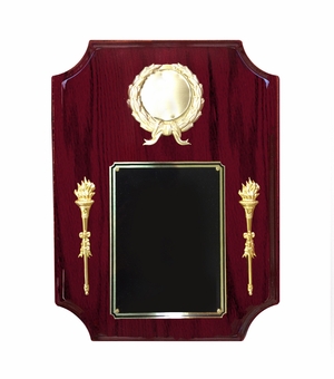 9 X 12 INCH PIANO FINISH ROSEWOOD BEVELED CORNERS PLAQUE