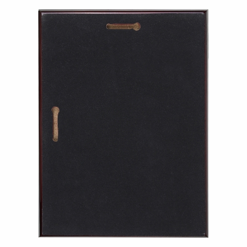 9 x 12 Inch Rosewood Piano Finish Fire Fighter Plaque With Electroplated Brass Plaque Mount And Black Screened Plate