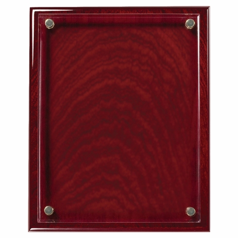 9 x 12 INCH ROSEWOOD PIANO FINISH FLOATING ACRYLIC PLAQUE