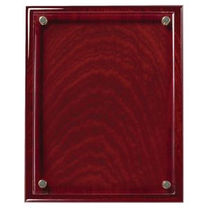 9 x 12 INCH ROSEWOOD PIANO FINISH FLOATING ACRYLIC PLAQUE
