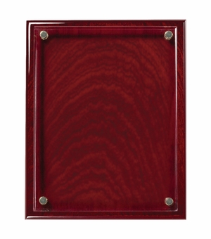 9 x 12 INCH ROSEWOOD PIANO FINISH FLOATING ACRYLIC PLAQUE