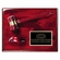 9 X 12 INCH ROSEWOOD PIANO FINISH GAVEL WITH BLOCK PLAQUE 