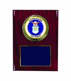 9 X 12 INCH U.S. AIR FORCE PLAQUE WITH 4 INCH EMBOSSED MEDALLION