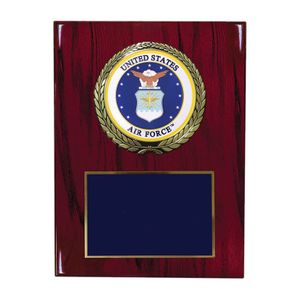 9 X 12 INCH U.S. AIR FORCE PLAQUE WITH 4 INCH EMBOSSED MEDALLION