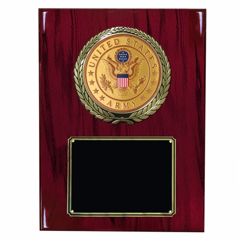 9 X 12 INCH U.S. ARMY SYMBOL PLAQUE WITH 4 INCH EMBOSSED MEDALLION