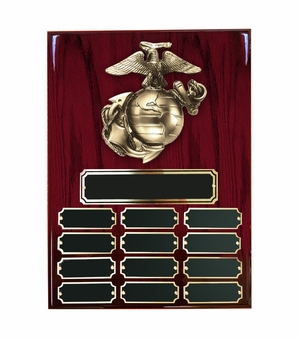 9 X 12 INCH U. S. MARINE CORPS PERPETUAL PLAQUE