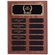 9 x 12 INCH WALNUT FINISH PERPETUAL PLAQUE WITH BLACK AND GOLD HEADER PLATE-12 NAME PLATES