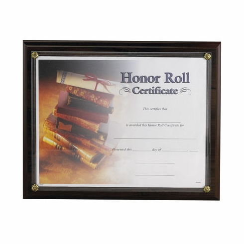 9 X 12 INCH WALNUT FINISH PLAQUE BOARD HOLDS 8 X 10 CERTIFICATE