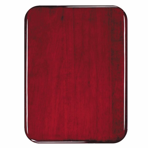 9 X 12 ROSEWOOD PIANO FINISH PLAQUE, ROUNDED CORNERS
