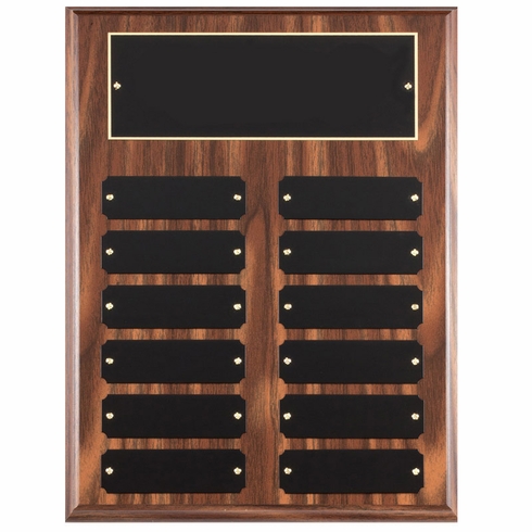9 X 12 WALNUT FINISH PERPETUAL PLAQUE