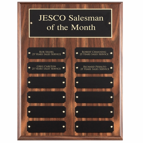 9 X 12 WALNUT FINISH PERPETUAL PLAQUE