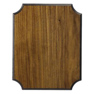 9 X 12 WALNUT VENEER PLAQUE, BLACK BEVEL
