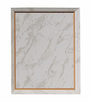 9 X 12 WHITE PLAQUE GOLD EDGE