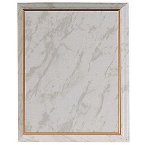 9 X 12 WHITE PLAQUE GOLD EDGE
