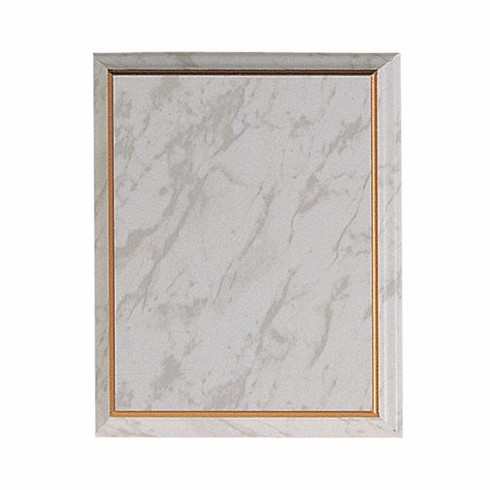 9 X 12 WHITE PLAQUE GOLD EDGE