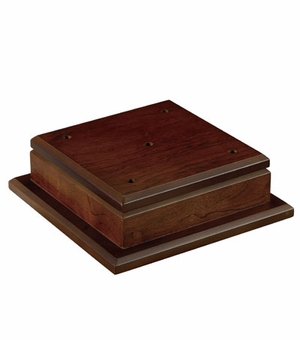 9 X 9 X 2-1/4 WALNUT FINISH BASE