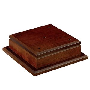 9 X 9 X 2-1/4 WALNUT FINISH BASE