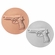 2-Inch in Diameter Round Stamped Metal Pistol Themed Insert in Multiple Colors