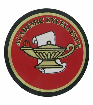 2 Inch in Diameter Round Academic Excellence Mylar Insert