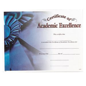 ACADEMIC EXCELLENCE CERTIFICATE