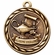 Metal 2-Inch in Diameter Round Academic Excellence Medal with Antique Finish in Multiple Colors