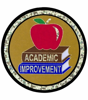 2 Inch in Diameter Round Academic Improvement Insert with Mylar Detailing