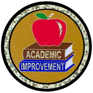 2 Inch in Diameter Round Academic Improvement Insert with Mylar Detailing