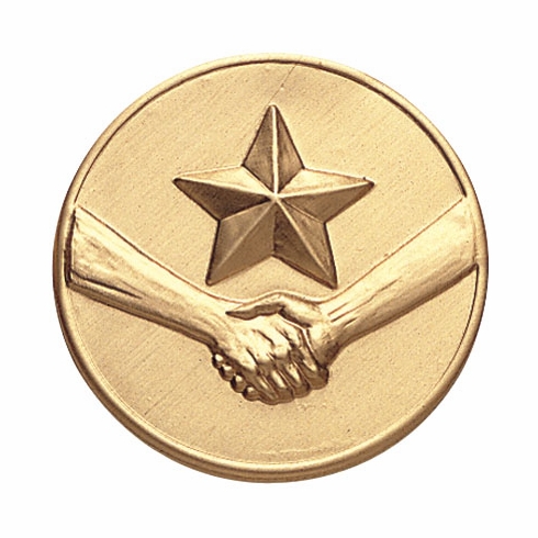 2-Inch in Diameter Round Stamped Metal Achievement Insert in Gold