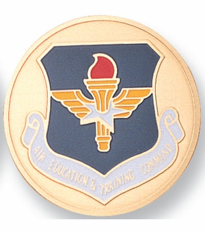 2 INCH AIR EDUCATION TRAINING COMMAND MEDALLION INSERT