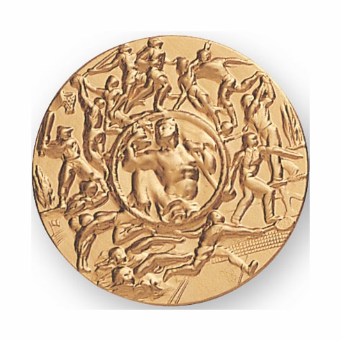 2-Inch in Diameter Round Metal All Sports Stamped Insert in Multiple Colors